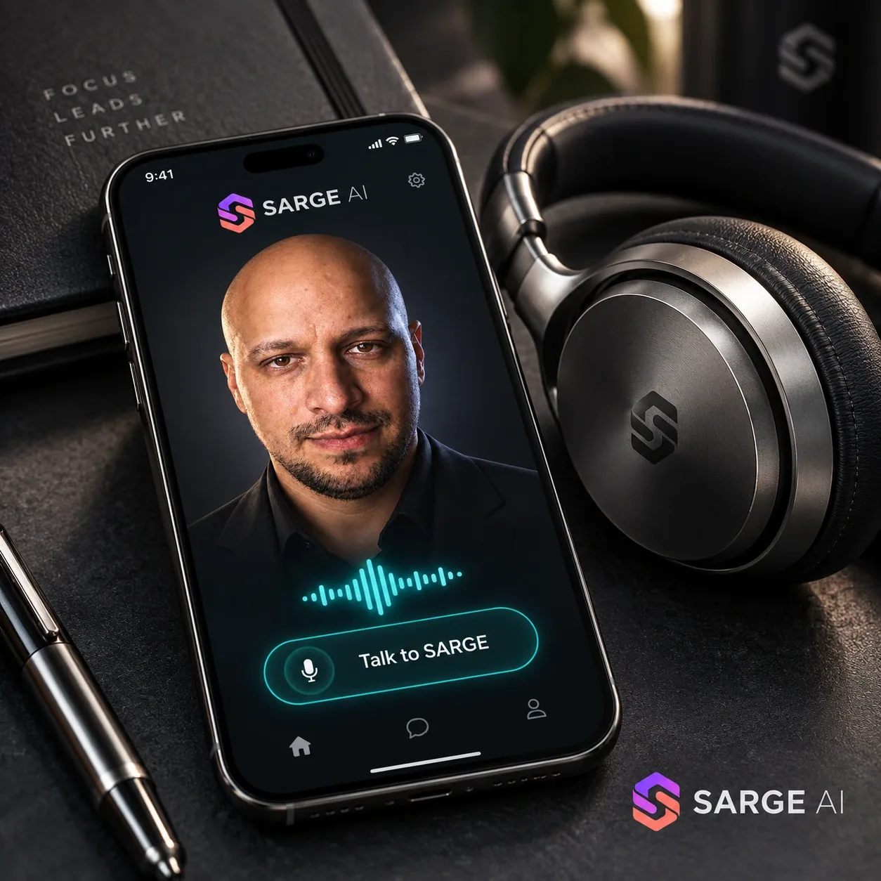 AI-generated SARGE voice assistant concept