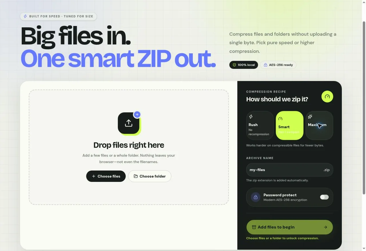 Zip, please brand artwork