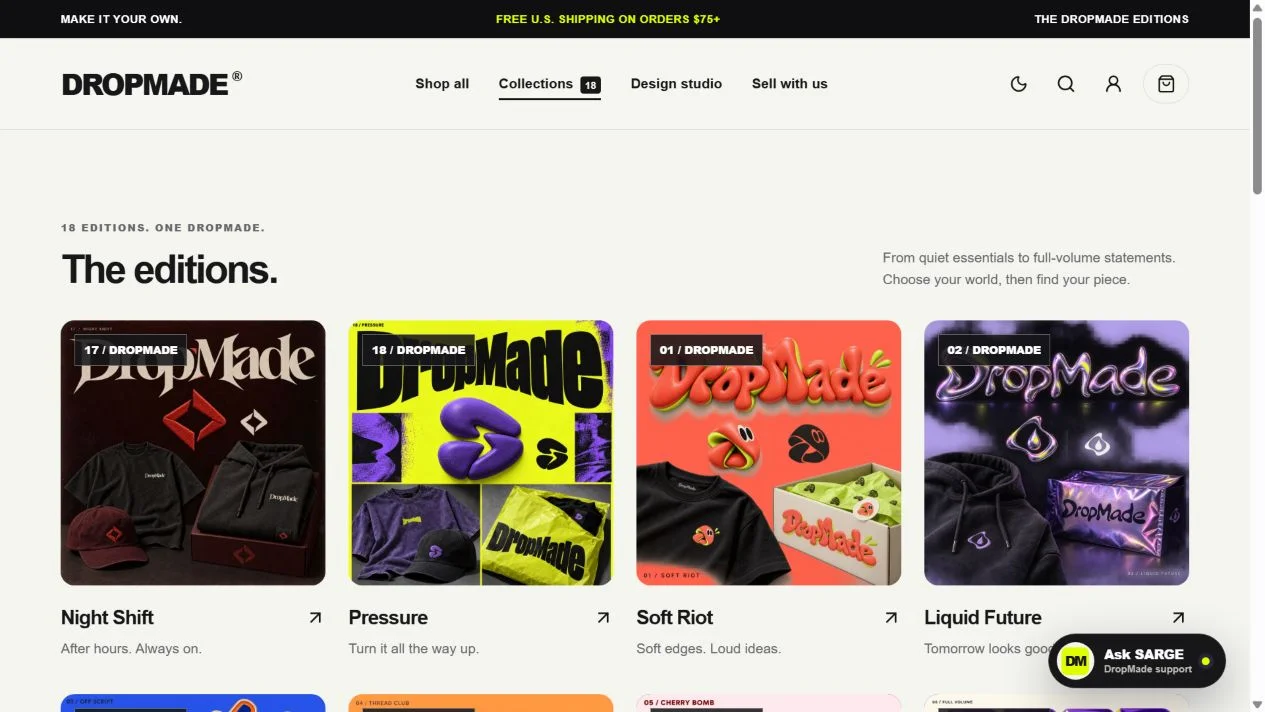 DropMade Editions collection directory