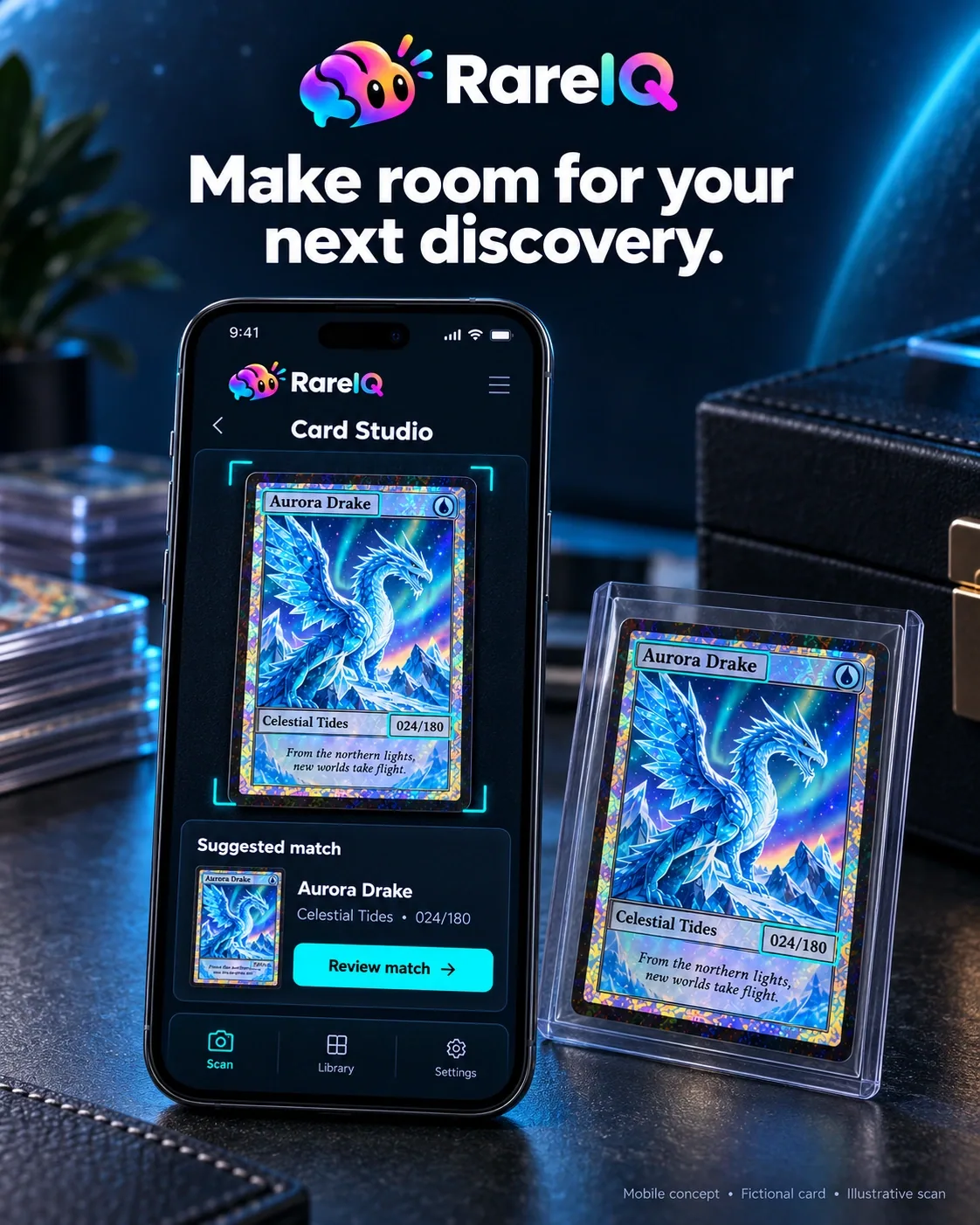 RareIQ supplied product concept: mobile card studio